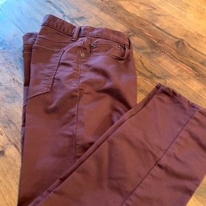 Banana Republic Travel Jean Pant Slim MAROON Men's